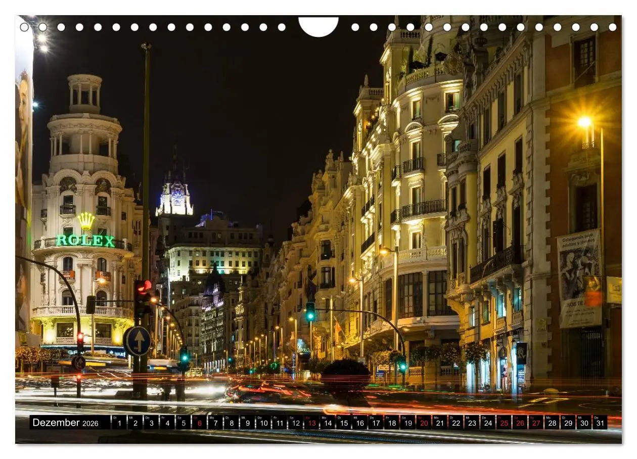 Bild: 9783457987278 | Madrid bei Nacht (Wandkalender 2026 DIN A4 quer), CALVENDO...