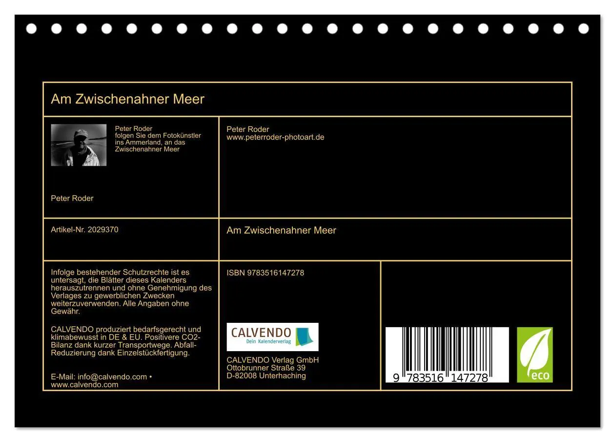Bild: 9783516147278 | Am Zwischenahner Meer (Tischkalender 2026 DIN A5 quer), CALVENDO...