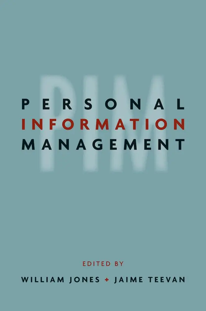 Cover: 9780295987378 | Personal Information Management | William P Jones (u. a.) | Buch