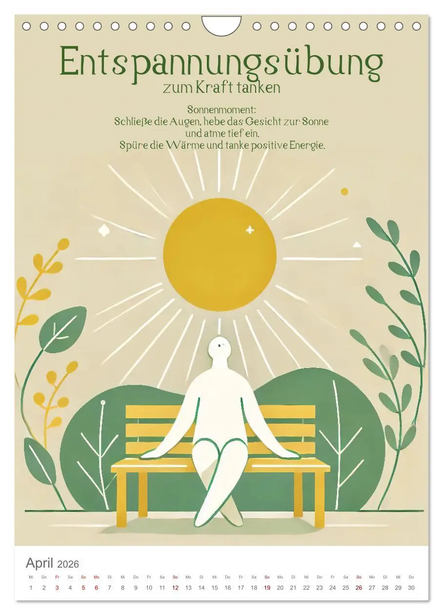 Bild: 9783457287378 | Dein Anti-Stress Kalender - Monatliche Inspirationen für mehr...
