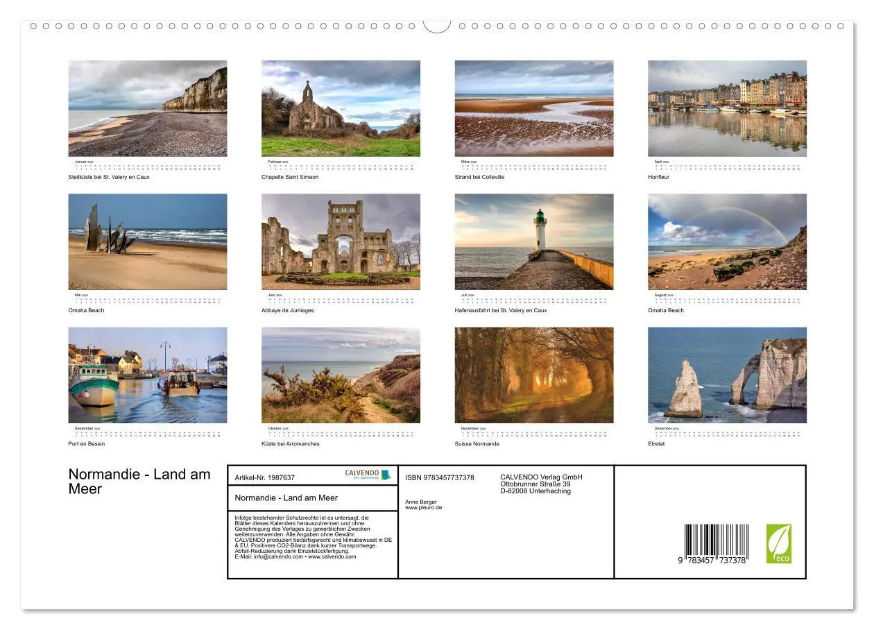 Bild: 9783457737378 | Normandie - Land am Meer (hochwertiger Premium Wandkalender 2026...