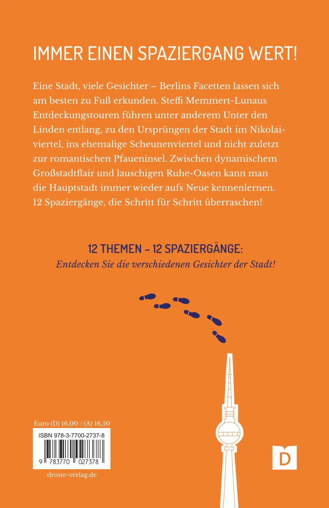 Rückseite: 9783770027378 | Zu Fuß durch Berlin | 12 Spaziergänge | Steffi Memmert-Lunau | Buch