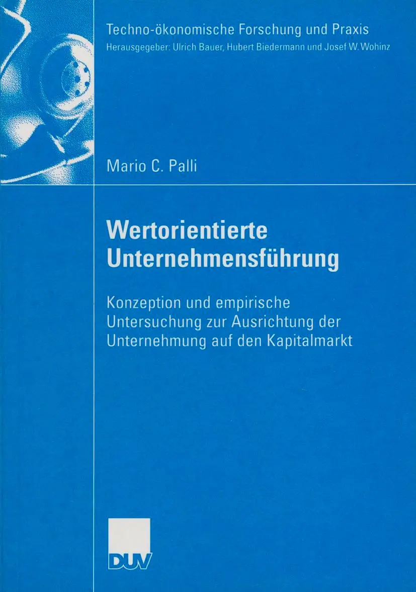 Cover: 9783824407378 | Wertorientierte Unternehmensführung | Mario C. Palli | Taschenbuch