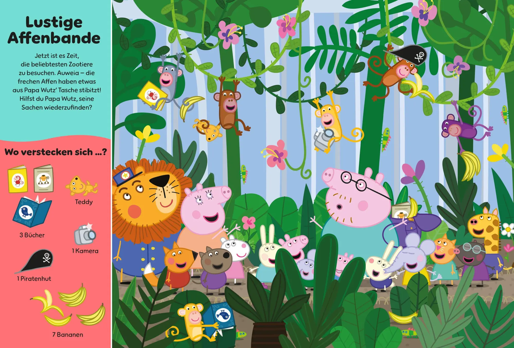 Bild: 9783833247378 | Peppa Pig: Wo ist Peppa? Mein tierisches Wimmelbuch | Wimmelbuch