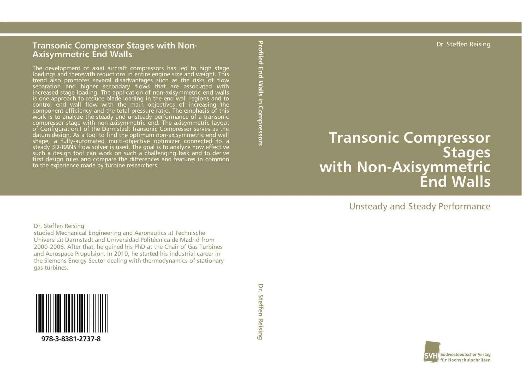 Cover: 9783838127378 | Transonic Compressor Stages with Non-Axisymmetric End Walls | Reising