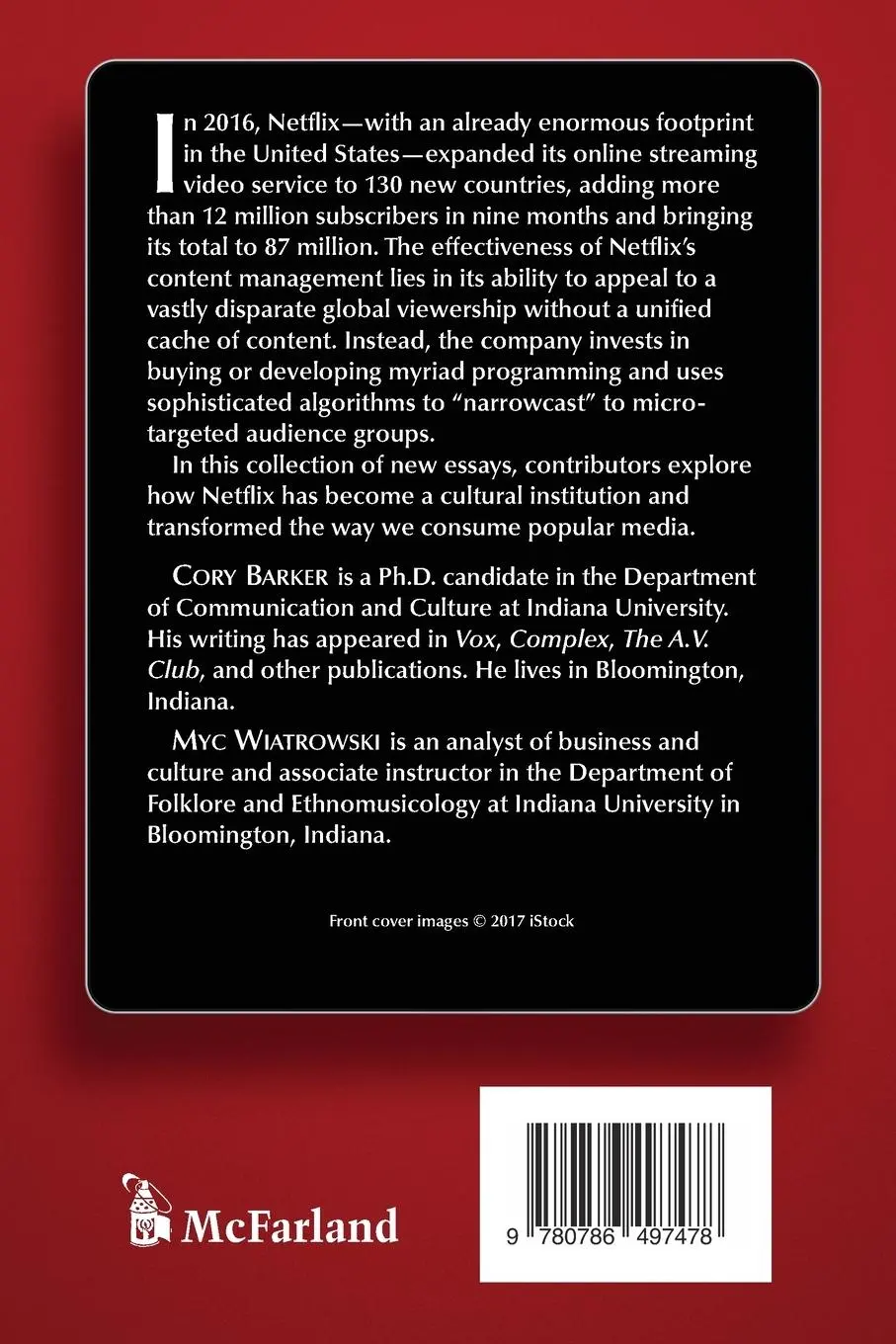 Rückseite: 9780786497478 | The Age of Netflix | Myc Wiatrowski | Taschenbuch | Paperback | 2017