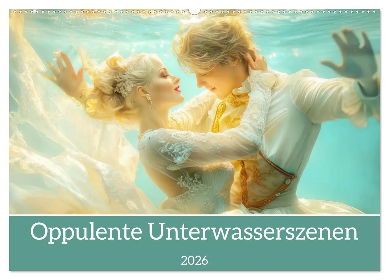Cover: 9783457347478 | Opulente Unterwasserromanzen (Wandkalender 2026 DIN A2 quer),...