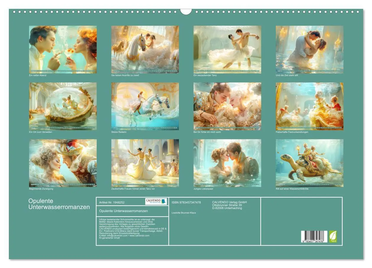 Bild: 9783457347478 | Opulente Unterwasserromanzen (Wandkalender 2026 DIN A2 quer),...