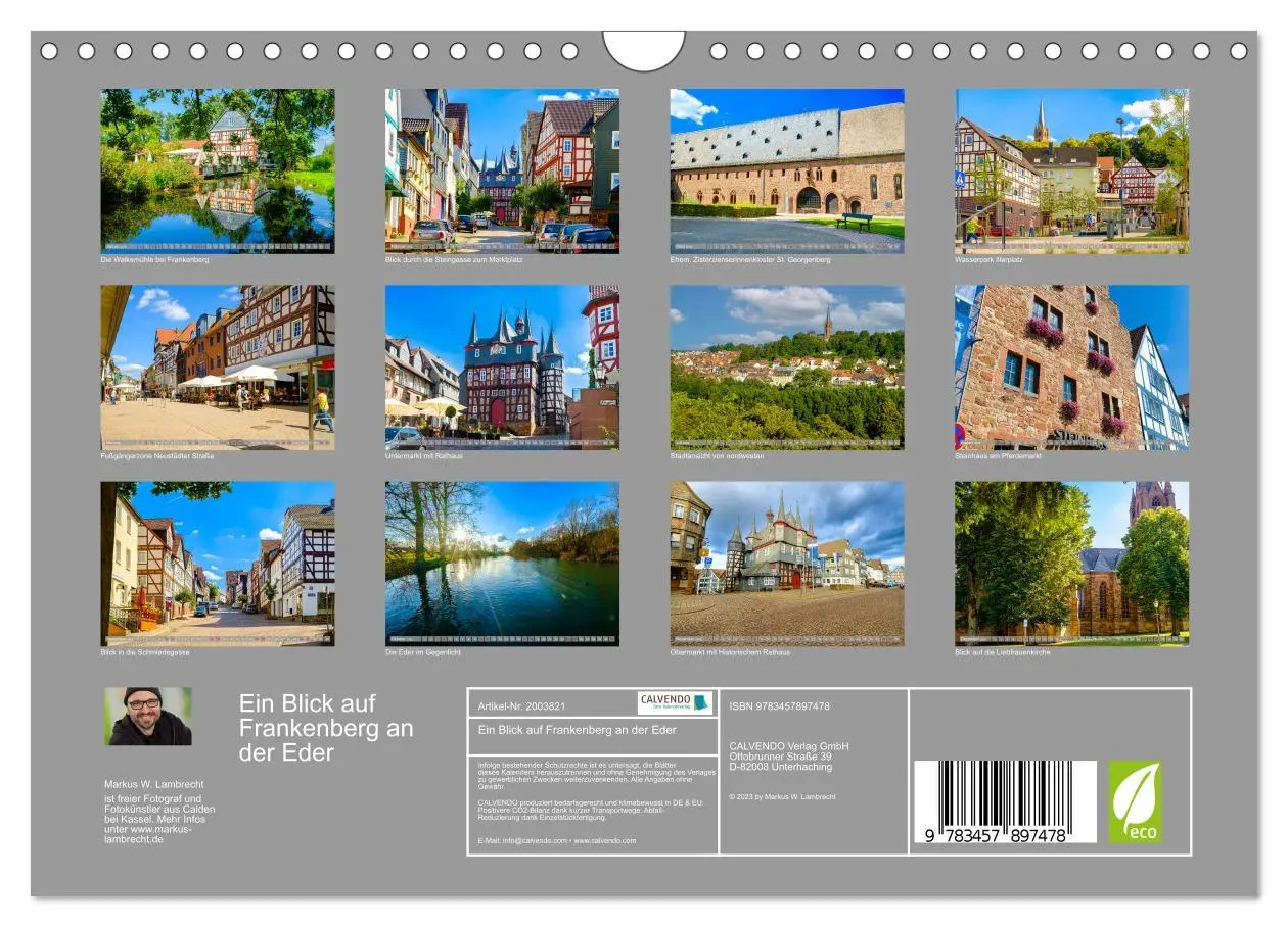 Bild: 9783457897478 | Ein Blick auf Frankenberg an der Eder (Wandkalender 2026 DIN A4...