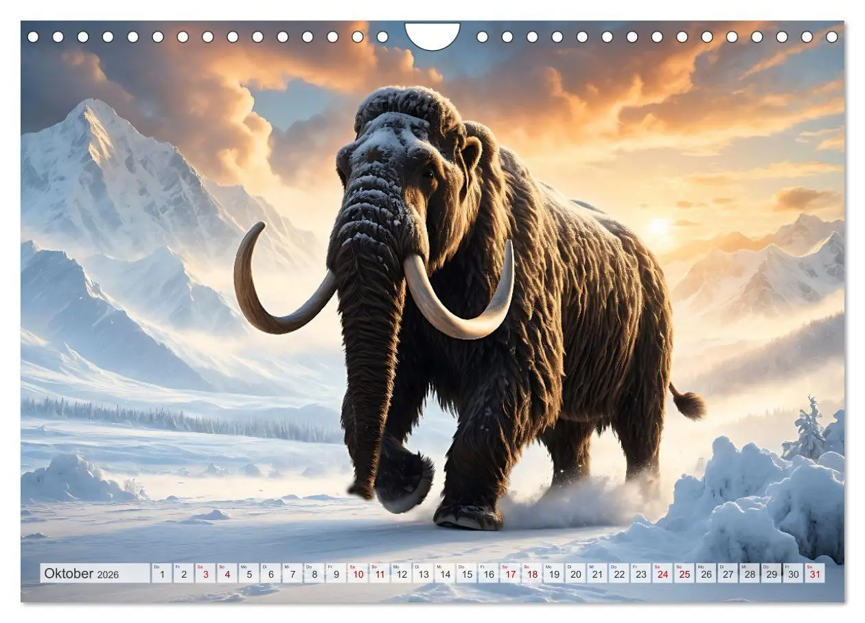 Bild: 9783457337578 | Im urzeitlichen Reich des Mammuts (Wandkalender 2026 DIN A4 quer),...