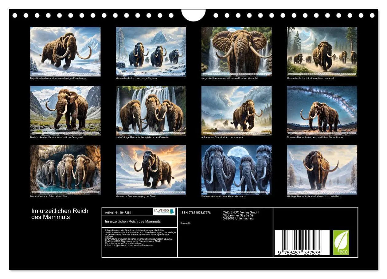 Bild: 9783457337578 | Im urzeitlichen Reich des Mammuts (Wandkalender 2026 DIN A4 quer),...
