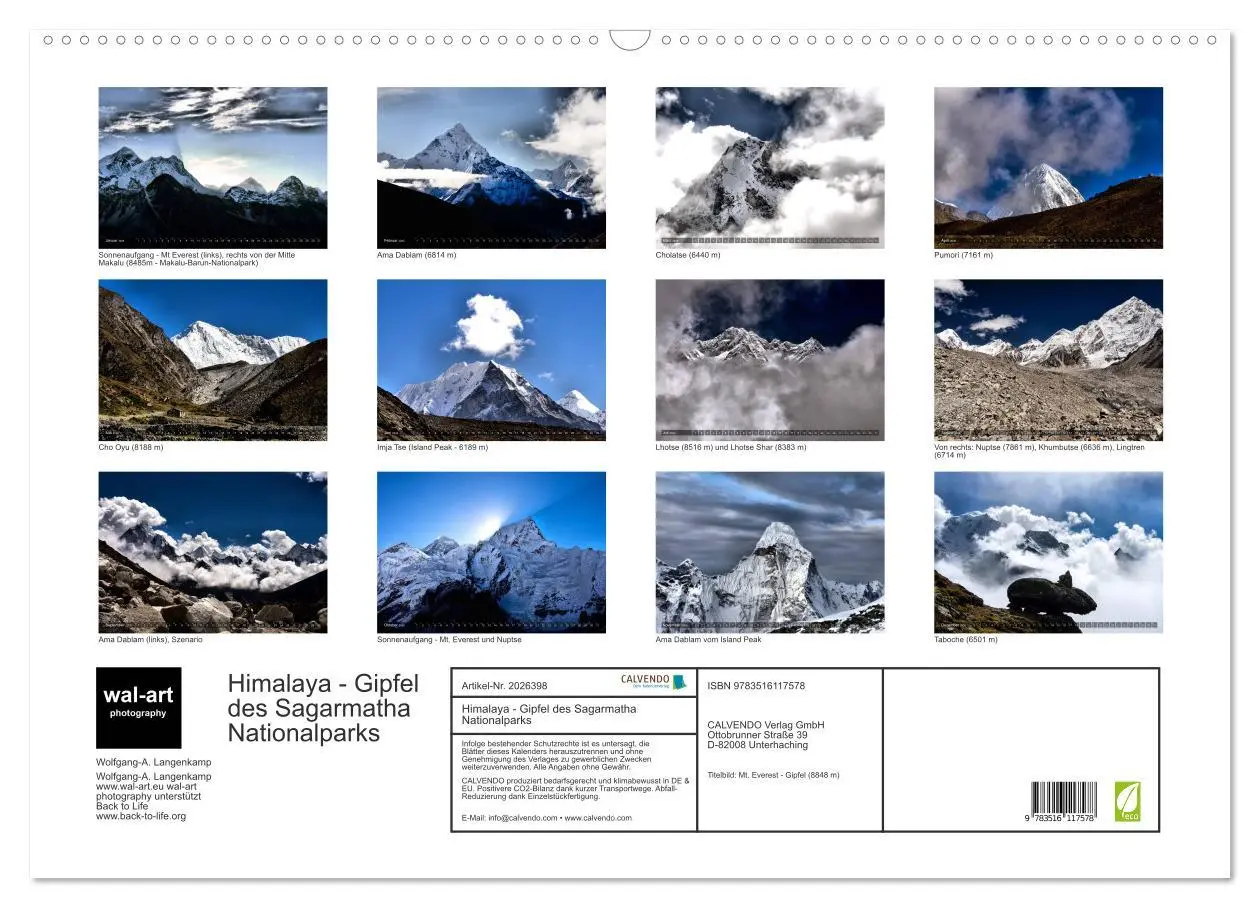 Bild: 9783516117578 | Himalaya - Gipfel des Sagarmatha Nationalparks (Wandkalender 2026...