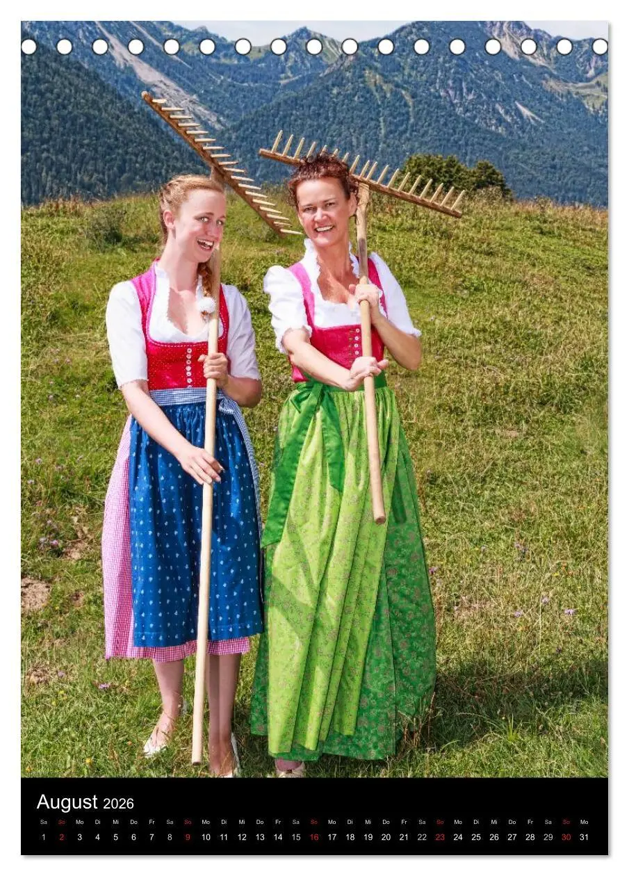Bild: 9783516427578 | Dirndl und Tradition (Tischkalender 2026 DIN A5 hoch), CALVENDO...