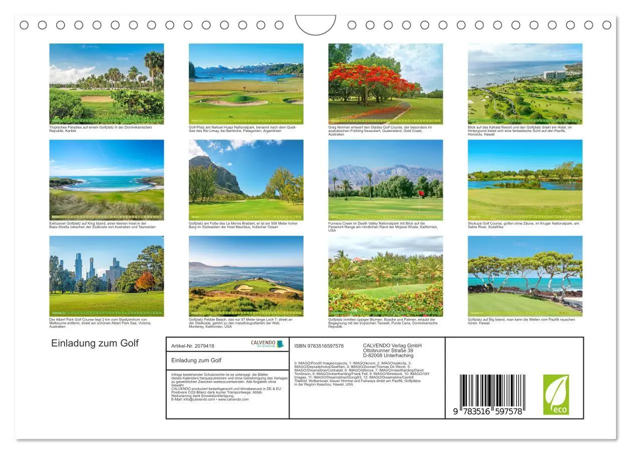 Bild: 9783516597578 | Einladung zum Golf (Wandkalender 2026 DIN A4 quer), CALVENDO...