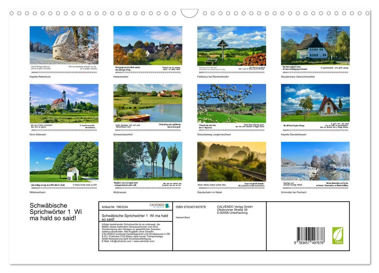 Bild: 9783457497678 | Schwäbische Sprichwörter 1 Wi ma hald so said! (Wandkalender 2026...