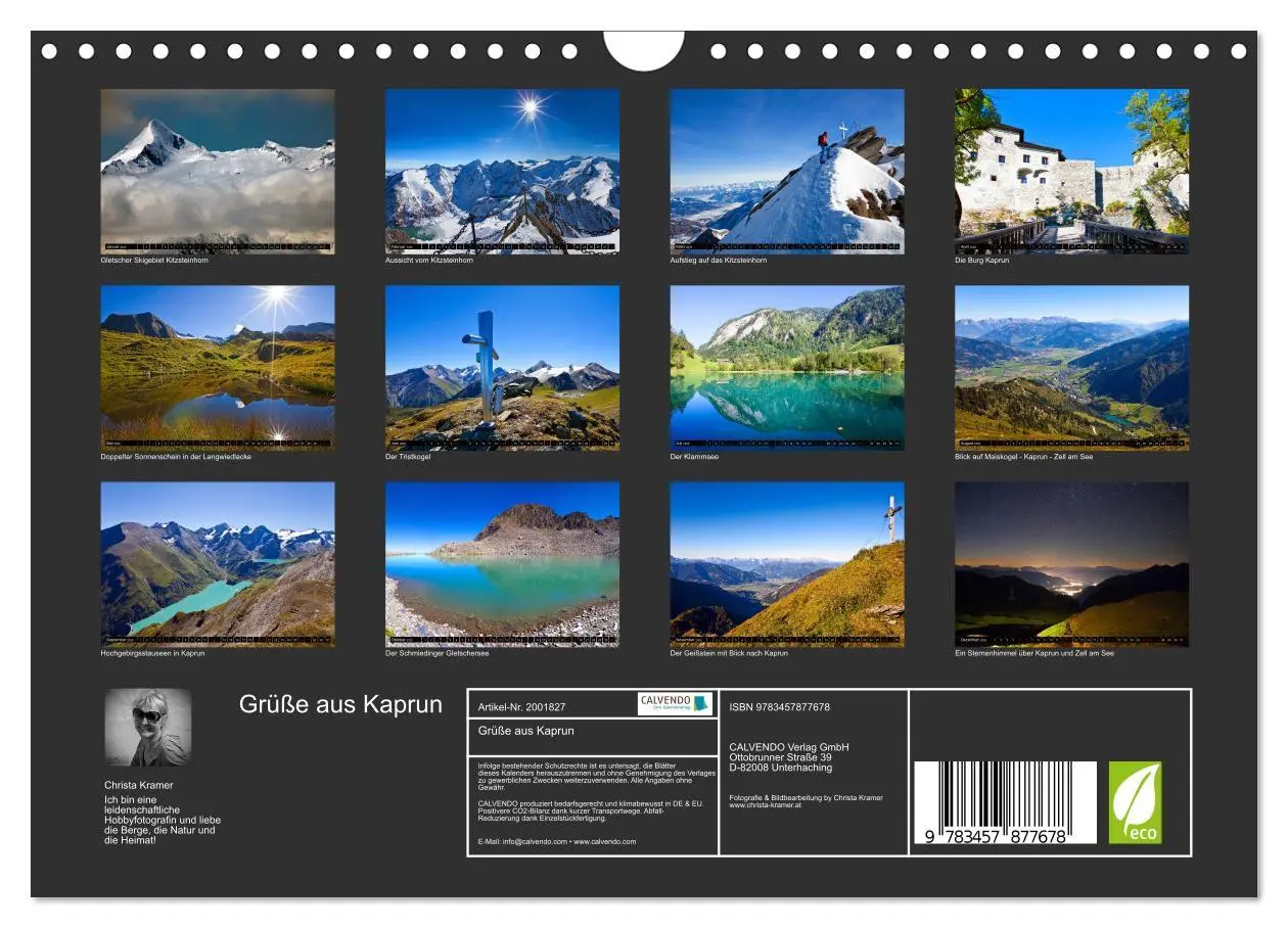 Bild: 9783457877678 | Grüße aus Kaprun (Wandkalender 2026 DIN A4 quer), CALVENDO...