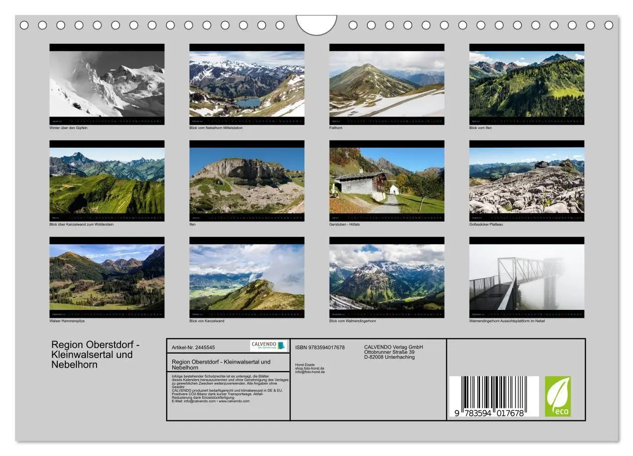 Bild: 9783594017678 | Region Oberstdorf - Kleinwalsertal und Nebelhorn (Wandkalender 2027...