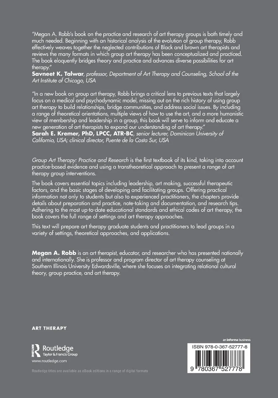 Rückseite: 9780367527778 | Group Art Therapy | Practice and Research | Megan A. Robb | Buch