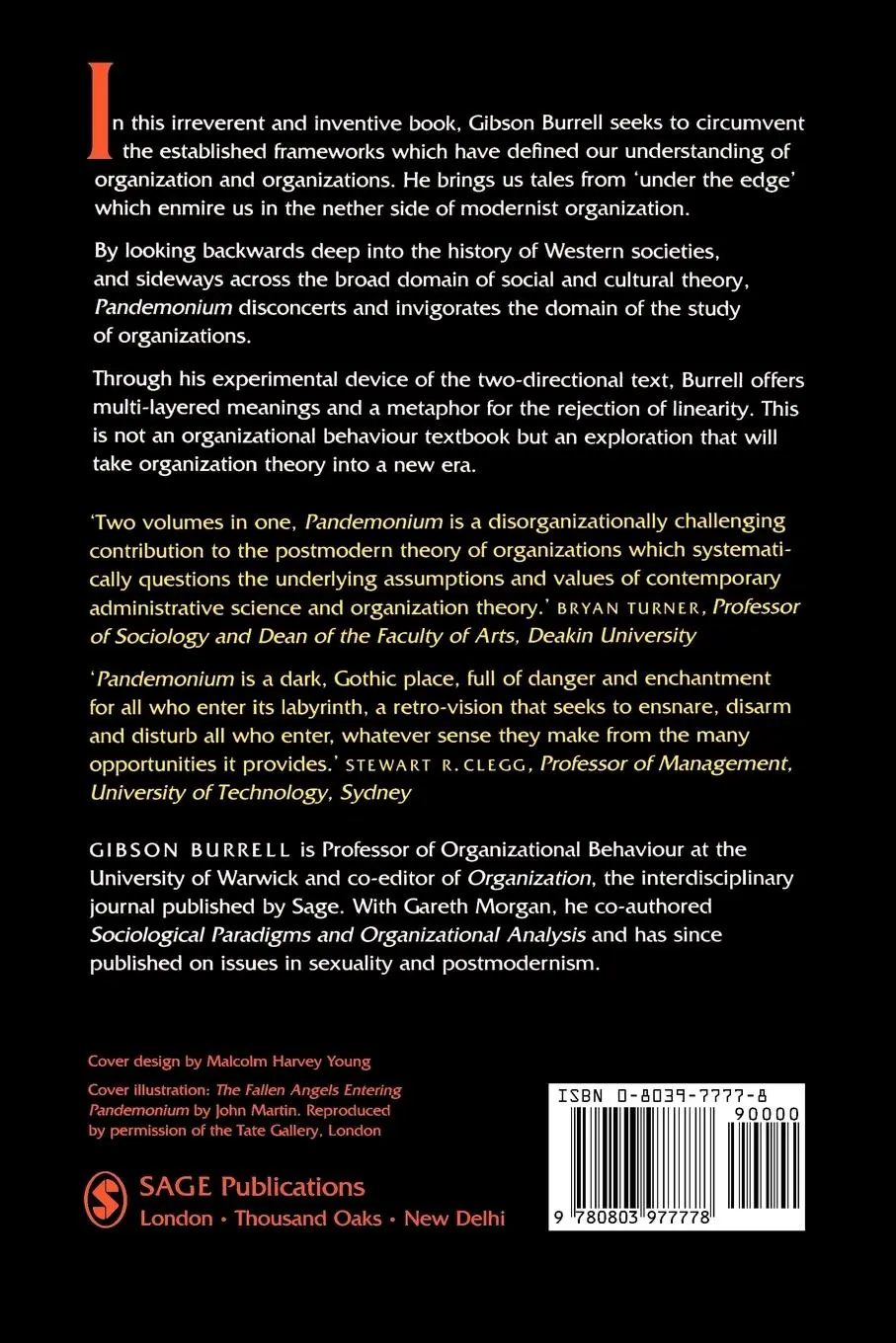 Rückseite: 9780803977778 | Pandemonium | Towards a Retro-Organization Theory | Gibson Burrell