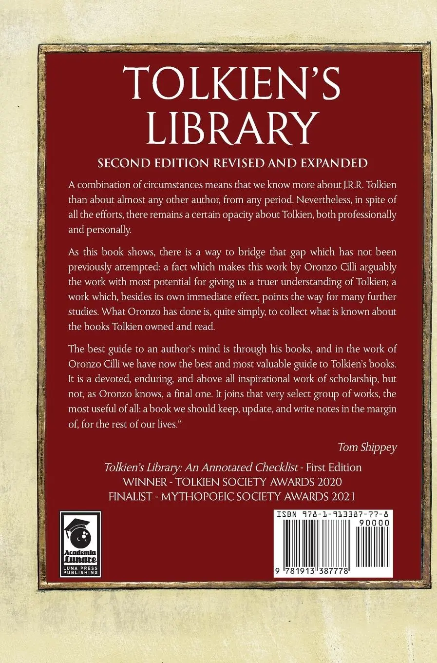 Rückseite: 9781913387778 | Tolkien's Library | Oronzo Cilli | Buch | Englisch | 2023