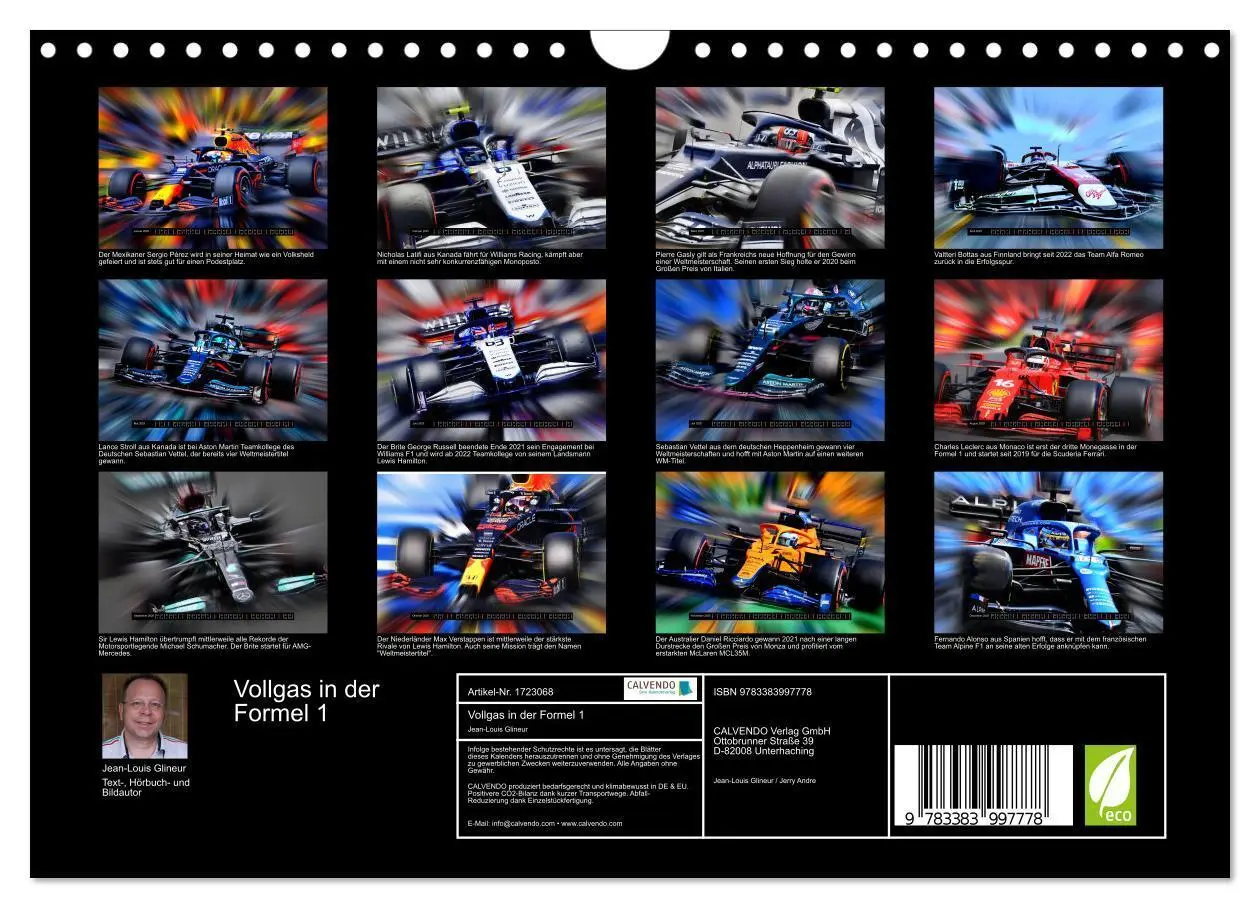 Bild: 9783383997778 | Vollgas in der Formel 1 (Wandkalender 2025 DIN A4 quer), CALVENDO...
