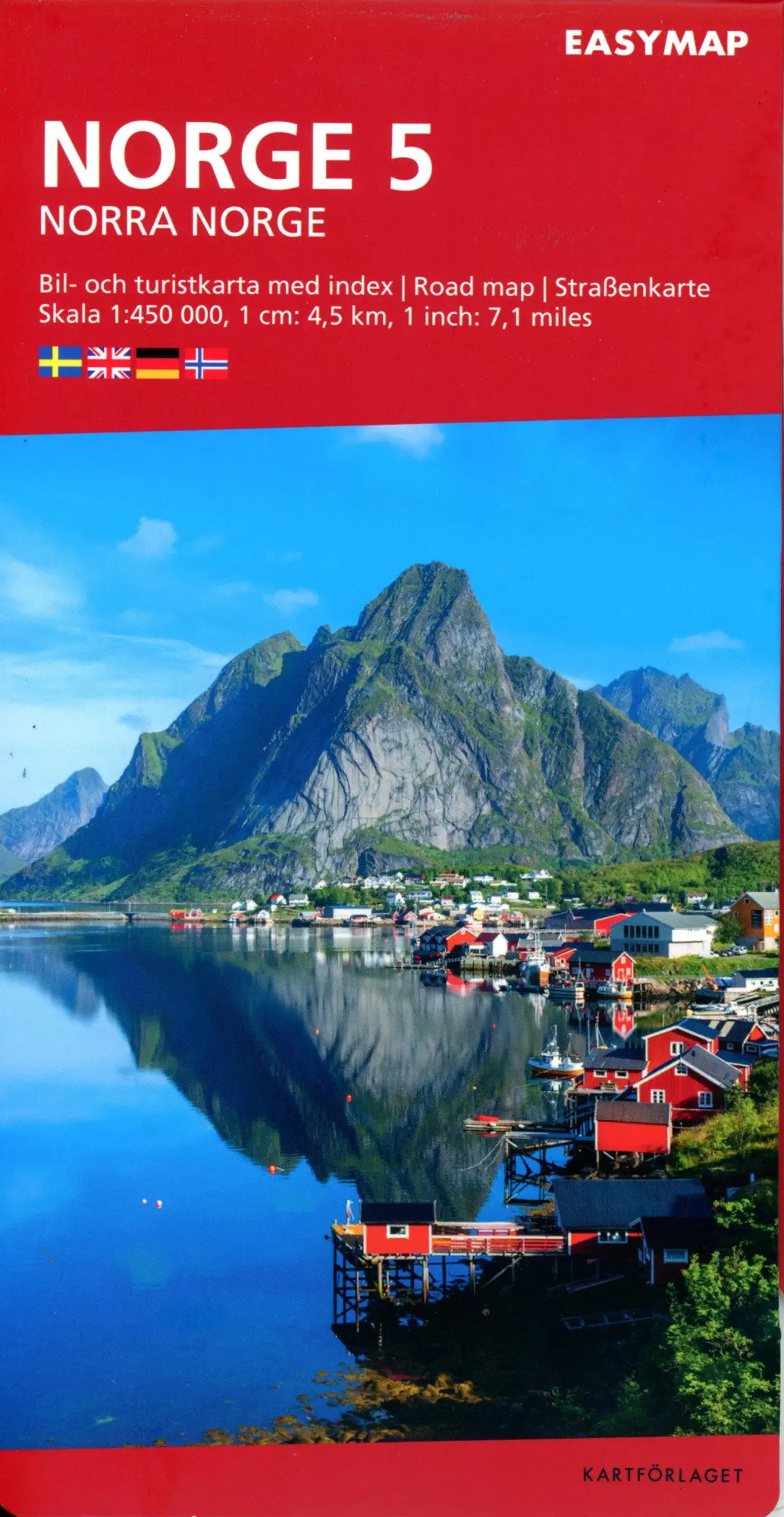 Cover: 9789189427778 | 5 Norra norge | 1:450000 | (Land-)Karte | Norstedts Easy Map Norway