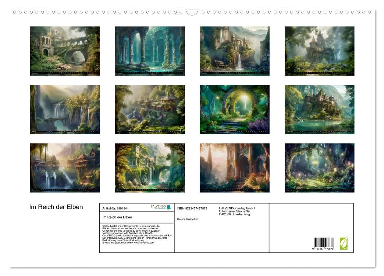 Bild: 9783457477878 | Im Reich der Elben (Wandkalender 2026 DIN A2 quer), CALVENDO...