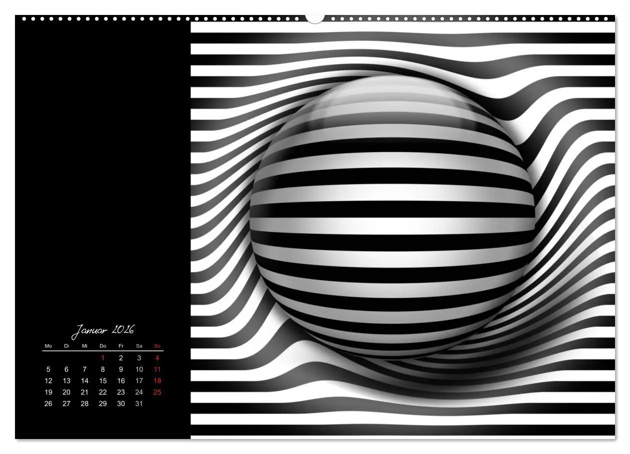 Bild: 9783516187878 | Optische Kunst im Quadrat (Wandkalender 2026 DIN A2 quer), CALVENDO...