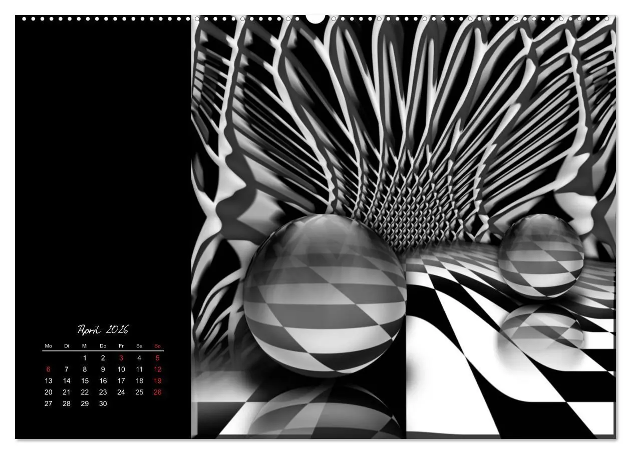 Bild: 9783516187878 | Optische Kunst im Quadrat (Wandkalender 2026 DIN A2 quer), CALVENDO...