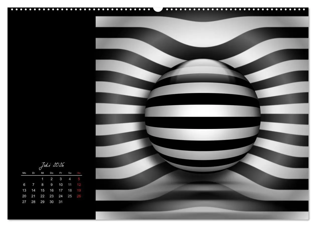 Bild: 9783516187878 | Optische Kunst im Quadrat (Wandkalender 2026 DIN A2 quer), CALVENDO...