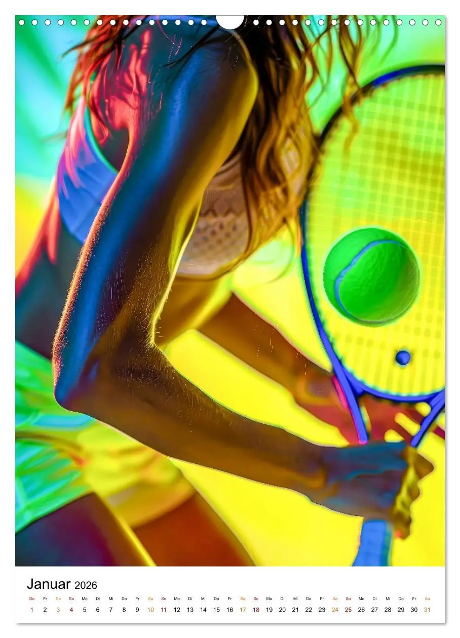 Bild: 9783516257878 | Tennis kreativ (Wandkalender 2026 DIN A3 hoch), CALVENDO...
