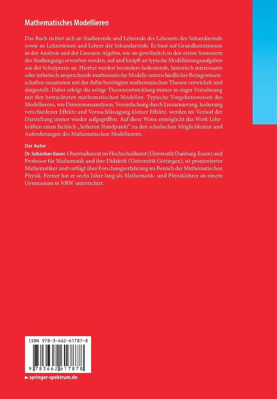 Rückseite: 9783662617878 | Mathematisches Modellieren | Sebastian Bauer | Taschenbuch | Paperback