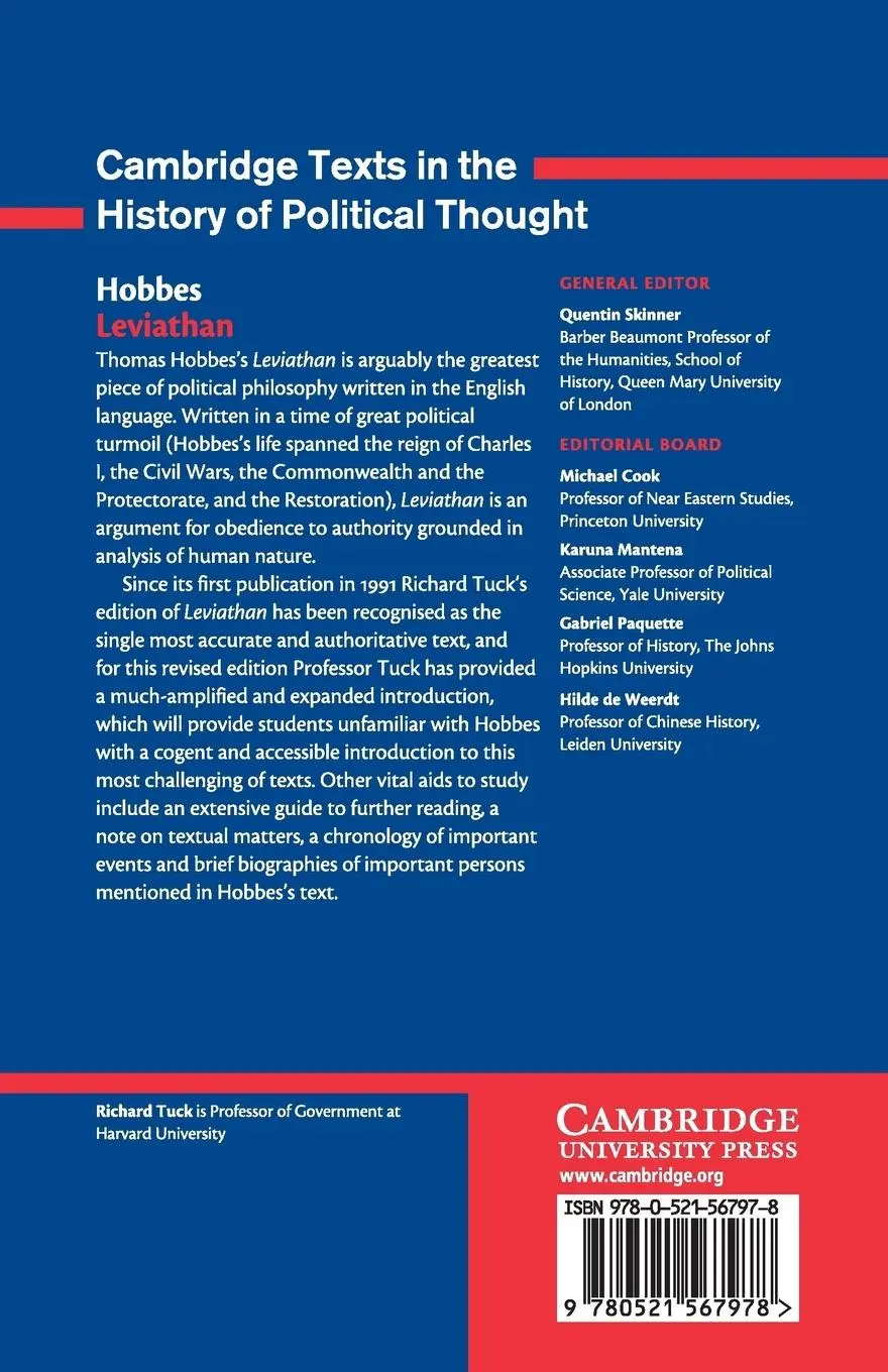 Rückseite: 9780521567978 | Hobbes: Leviathan | Thomas Hobbes | Taschenbuch | XCIII | Englisch