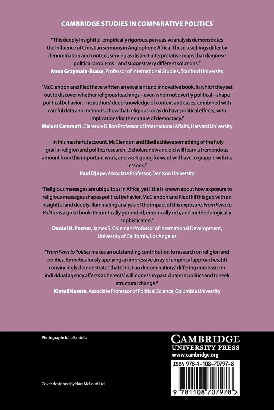 Rückseite: 9781108707978 | From Pews to Politics | Gwyneth H. Mcclendon (u. a.) | Taschenbuch
