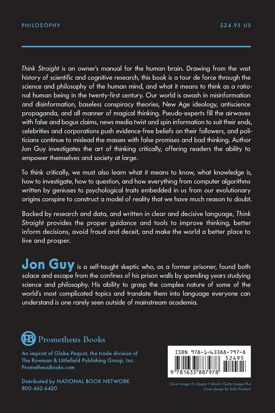 Rückseite: 9781633887978 | Think Straight | Jon Guy | Taschenbuch | Englisch | 2022 | Prometheus