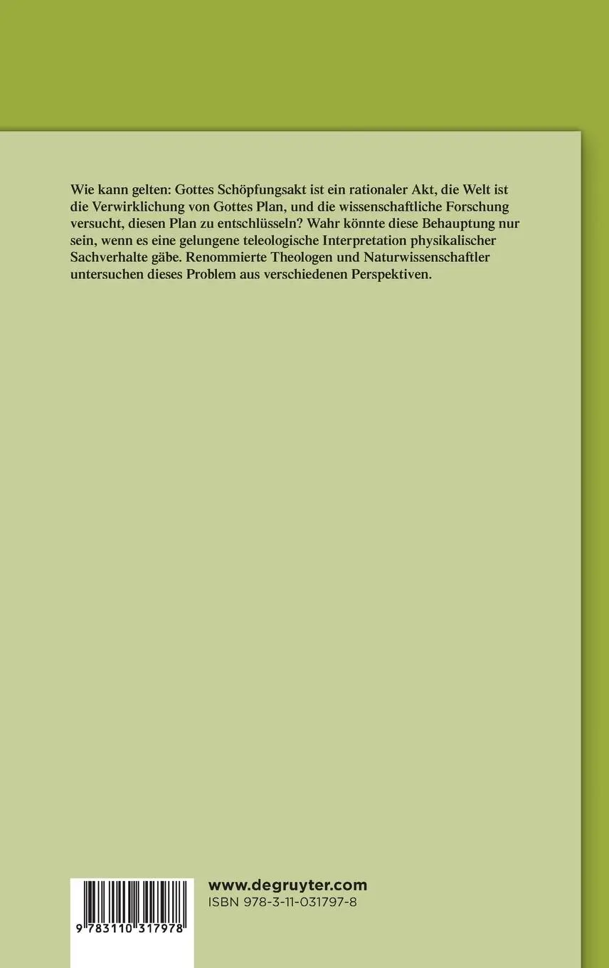 Rückseite: 9783110317978 | Theologie und Naturwissenschaften | Christof Breitsameter (u. a.)