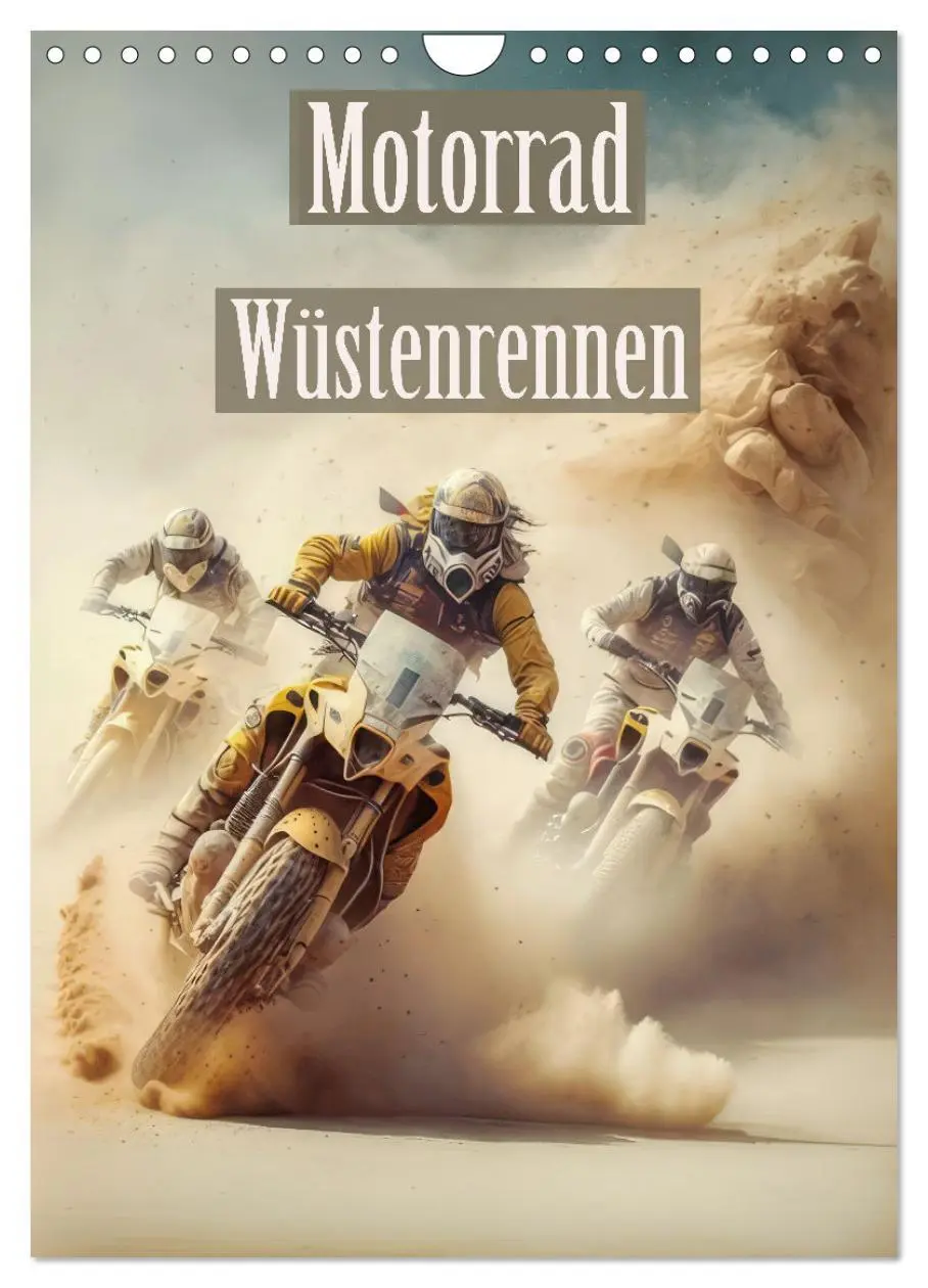 Cover: 9783516317978 | Motorrad Wüstenrennen (Wandkalender 2026 DIN A4 hoch), CALVENDO...