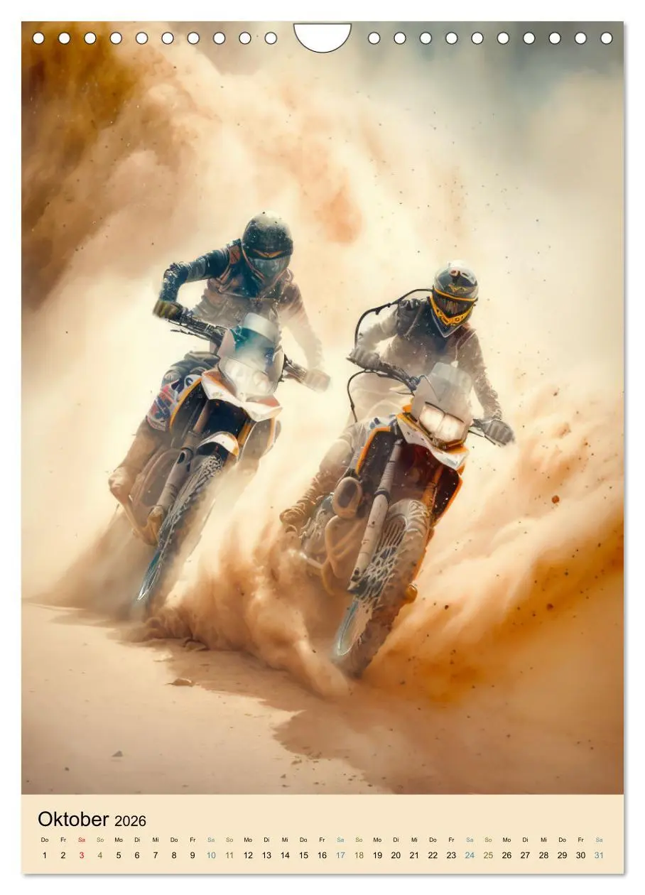 Bild: 9783516317978 | Motorrad Wüstenrennen (Wandkalender 2026 DIN A4 hoch), CALVENDO...