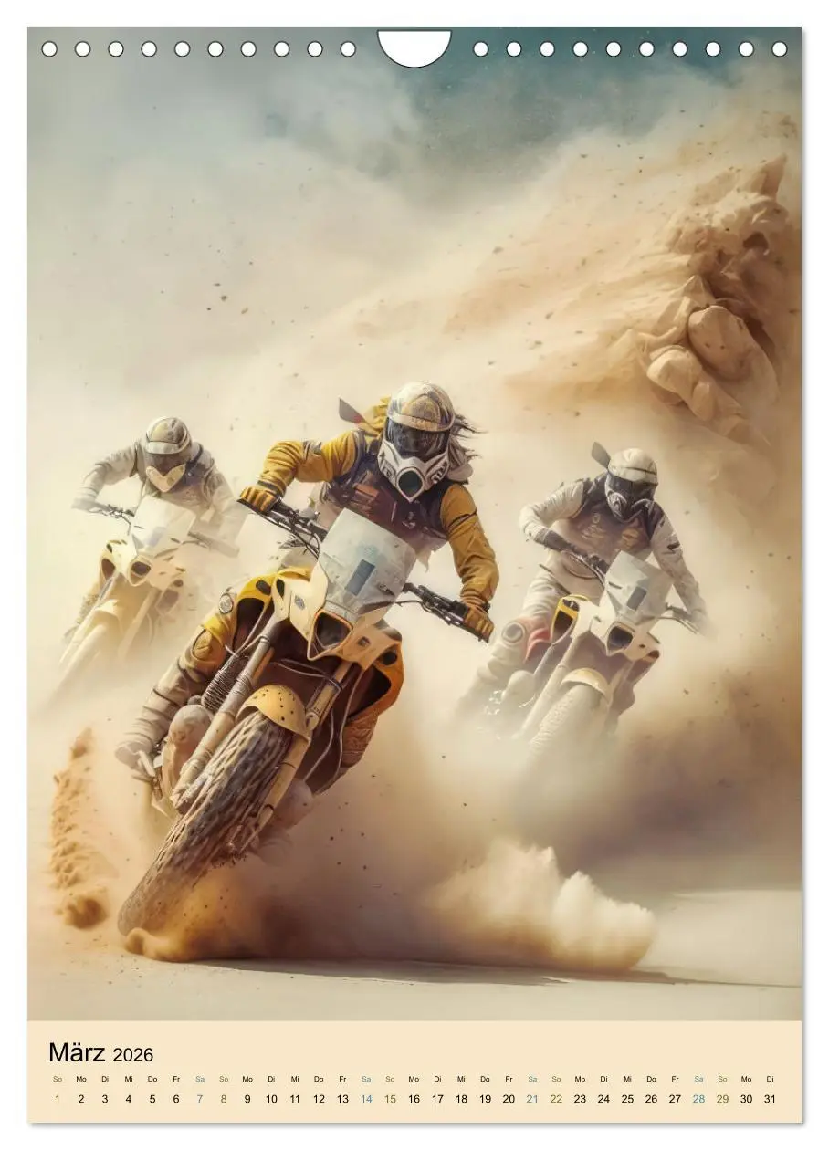 Bild: 9783516317978 | Motorrad Wüstenrennen (Wandkalender 2026 DIN A4 hoch), CALVENDO...