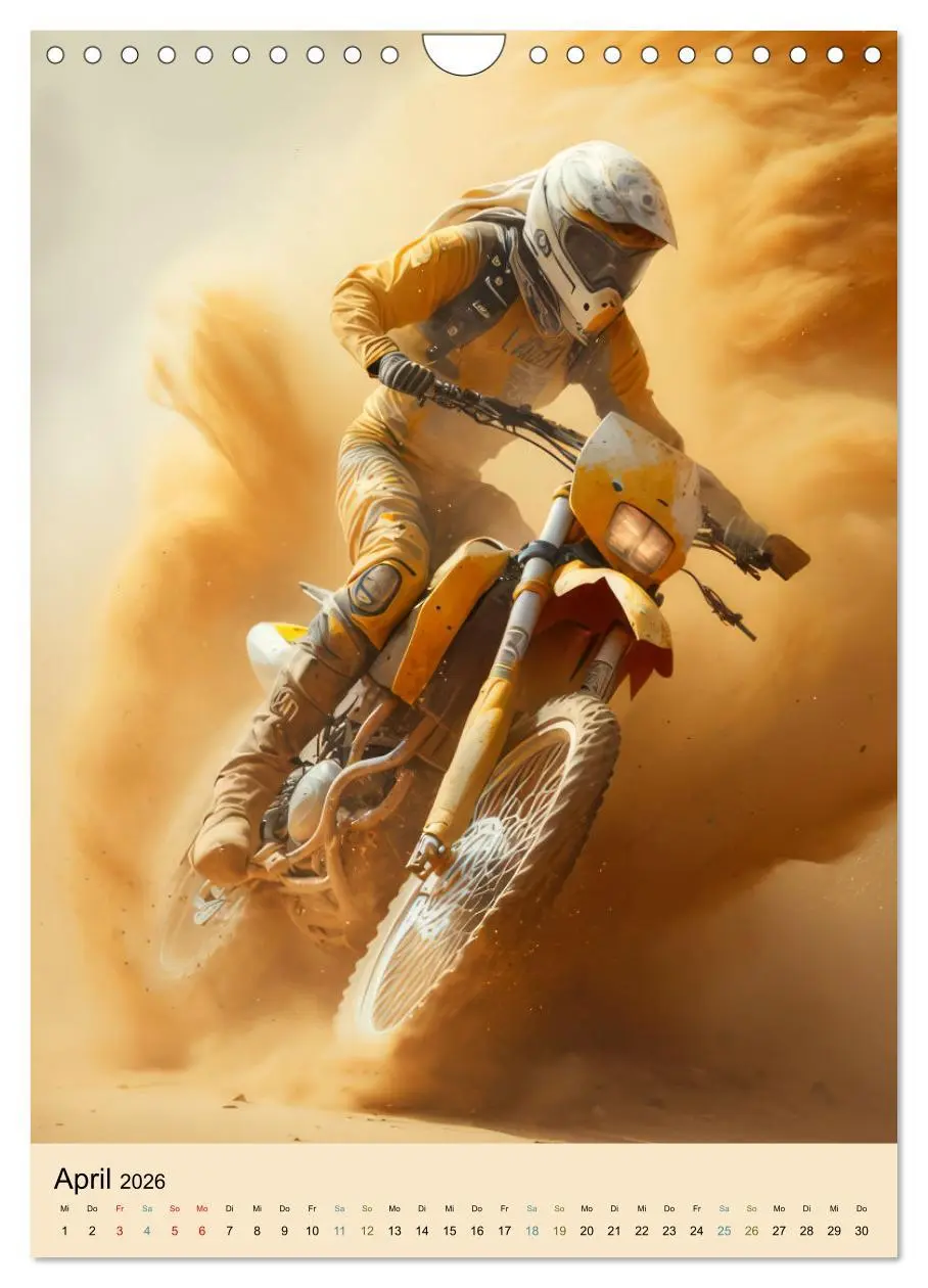 Bild: 9783516317978 | Motorrad Wüstenrennen (Wandkalender 2026 DIN A4 hoch), CALVENDO...