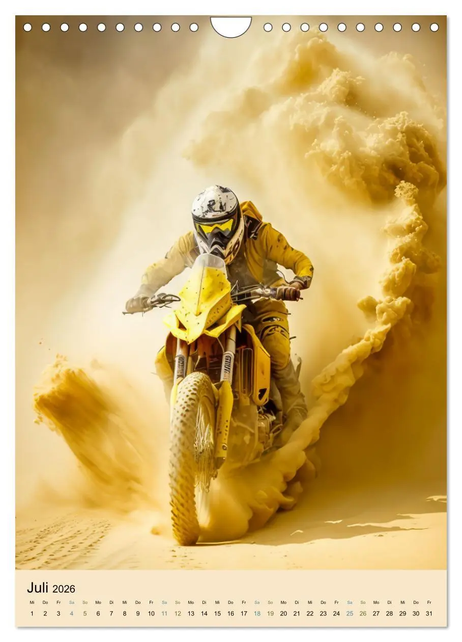 Bild: 9783516317978 | Motorrad Wüstenrennen (Wandkalender 2026 DIN A4 hoch), CALVENDO...