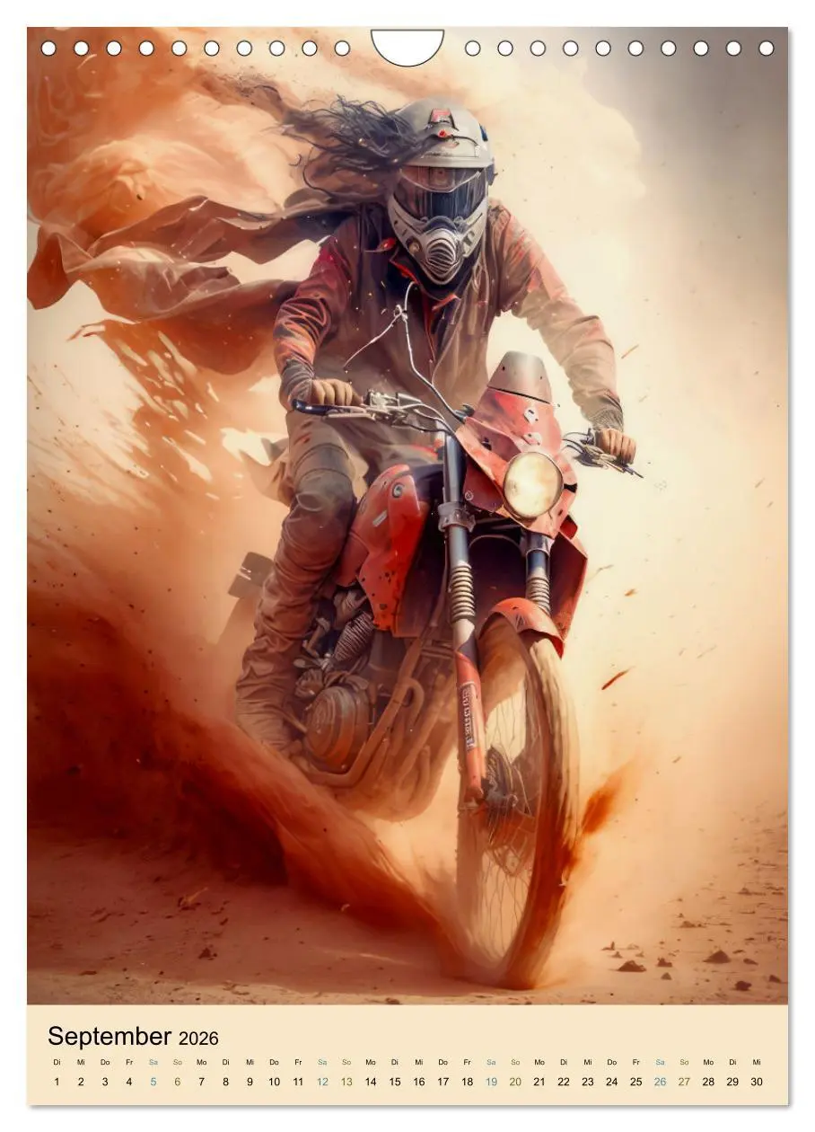 Bild: 9783516317978 | Motorrad Wüstenrennen (Wandkalender 2026 DIN A4 hoch), CALVENDO...
