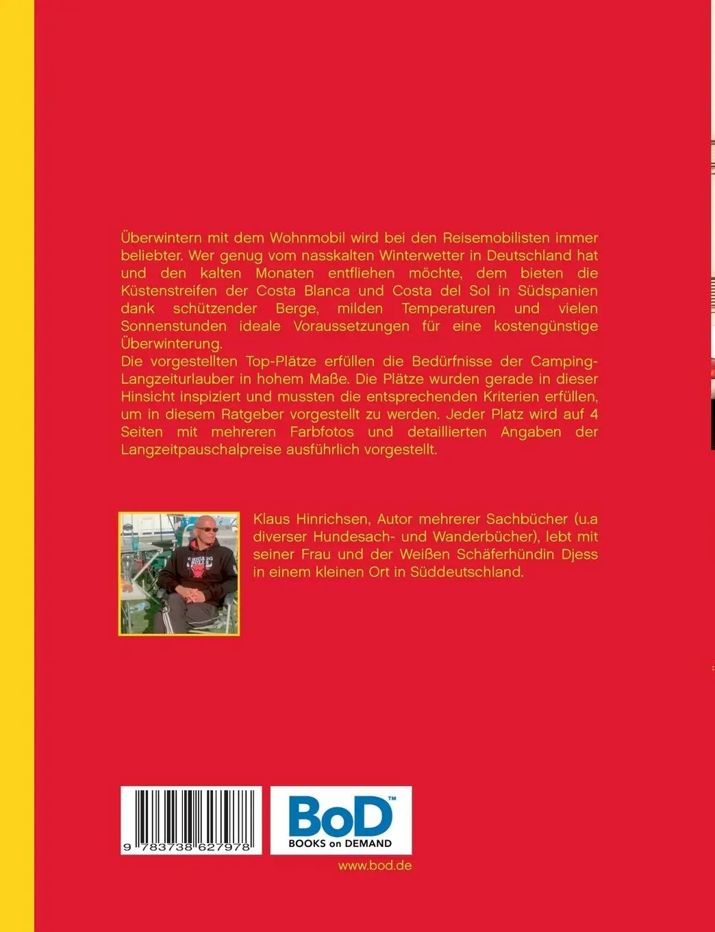 Rückseite: 9783738627978 | Überwintern mit WoMo und Hund in Spanien | Klaus Hinrichsen | Buch