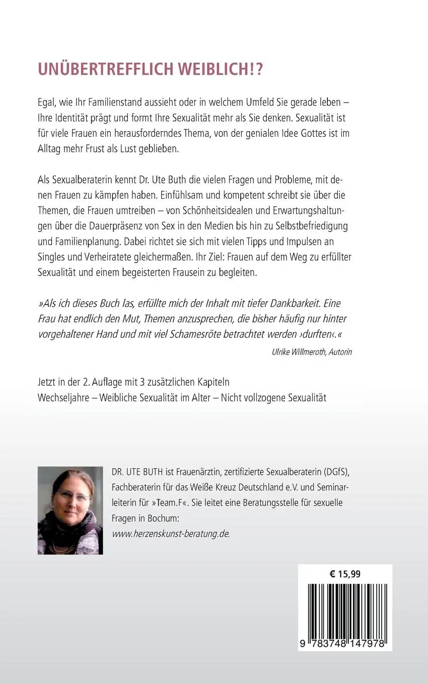 Rückseite: 9783748147978 | Frau sein | Sexualität mit Leib und Seele | Ute Buth | Taschenbuch