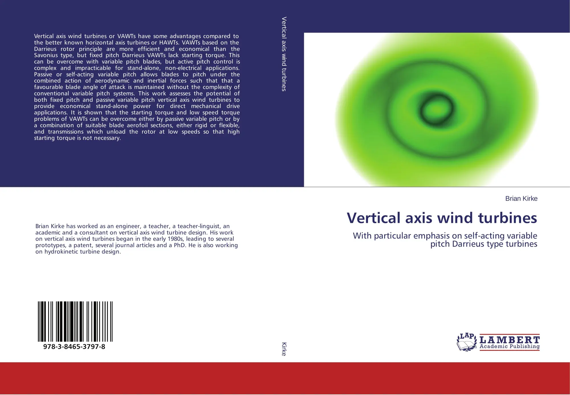 Cover: 9783846537978 | Vertical axis wind turbines | Brian Kirke | Taschenbuch | Paperback