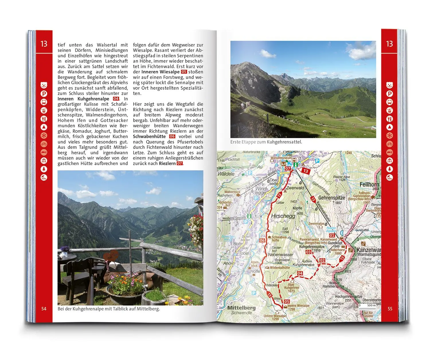 Bild: 9783991217978 | KOMPASS Wanderführer Kleinwalsertal, 35 Touren mit Extra-Tourenkarte
