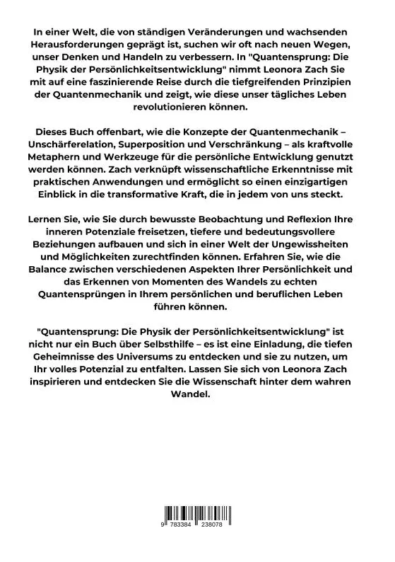 Rückseite: 9783384238078 | Quantensprung: Die Physik der Persönlichkeitsentwicklung | Zach | Buch