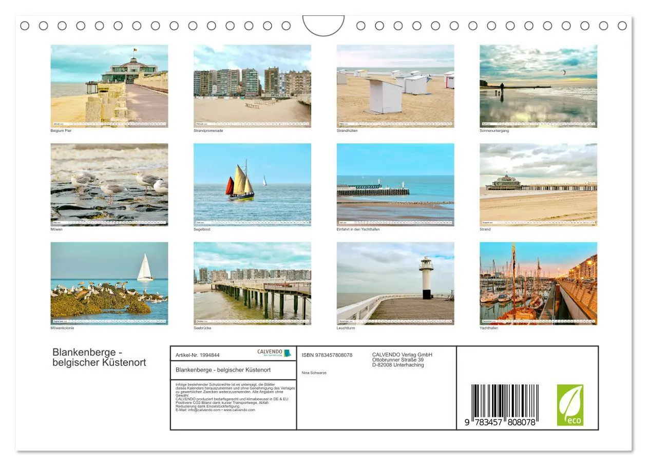 Bild: 9783457808078 | Blankenberge - belgischer Küstenort (Wandkalender 2026 DIN A4...