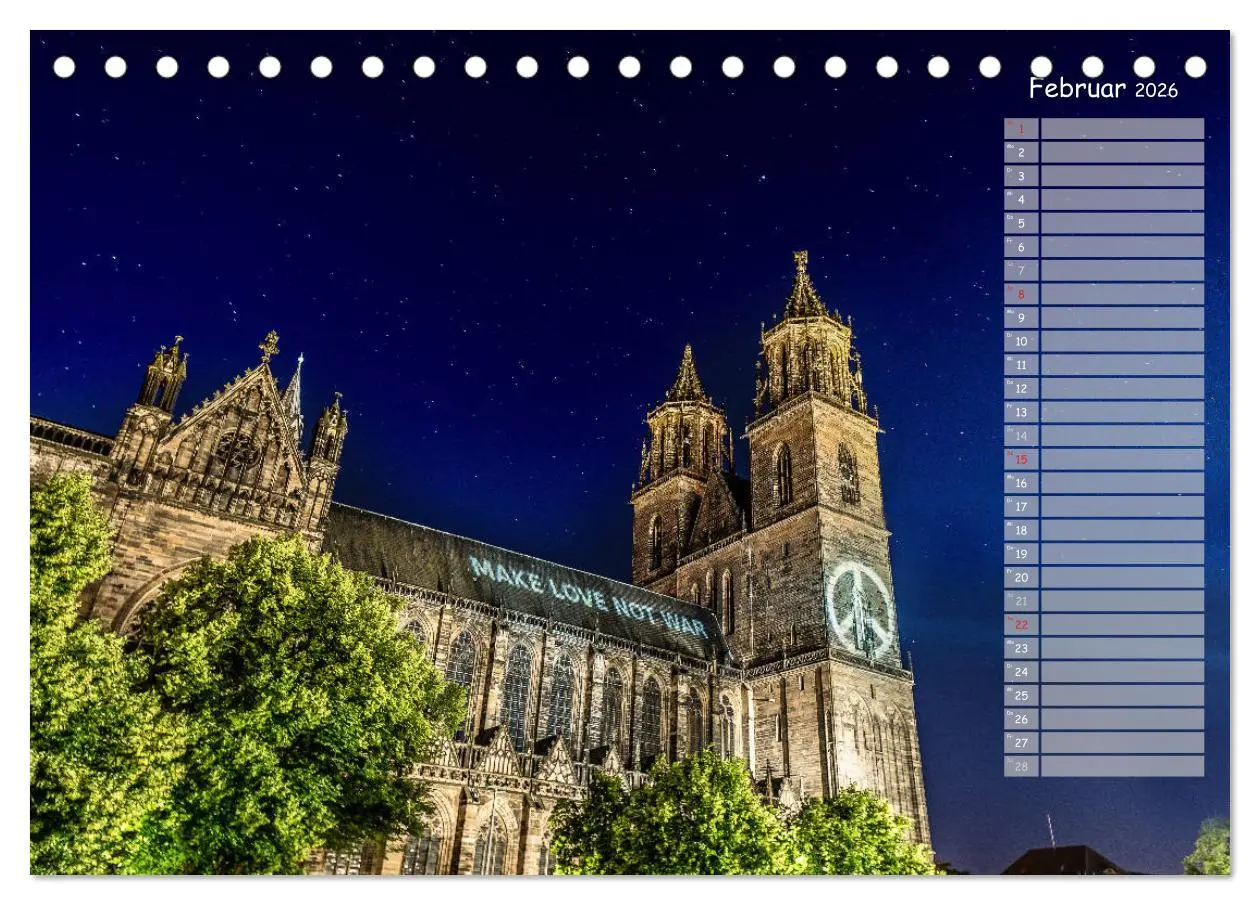 Bild: 9783457978078 | Der Magdeburger Dom 2026 (Tischkalender 2026 DIN A5 quer), CALVENDO...