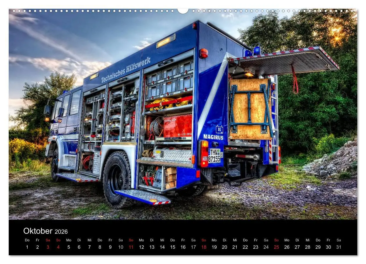 Bild: 9783516208078 | Einsatzfahrzeuge (Wandkalender 2026 DIN A2 quer), CALVENDO...